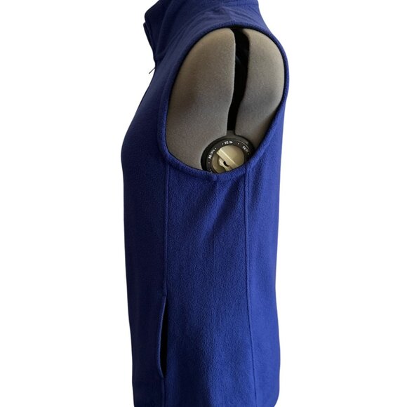Cuddl Duds Womens Blue Fleecewear Vest With Stretch Full-Zip Front Size M - Picture 2 of 6